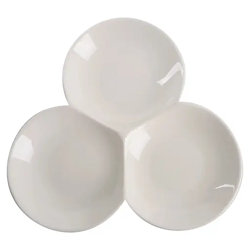 Менажниця Led Rounds 3 секції 24.5x20 см біла (B010810)