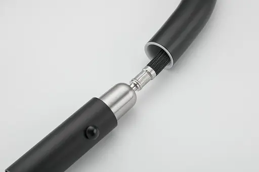 Смеситель для кухни высокий вытяжной гусак аэратор 2 функции нержавеющий корпус гайка Ø35 черный Gappo G4398-46 Черный матовый - фото 4