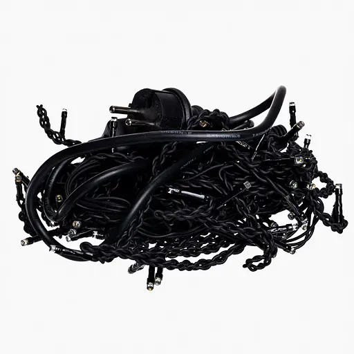 Новорічна гірлянда вулична Бахрома GarlandoPro 6 м 105 LED вулична гірлянда чорний провід Жовте світло 6МBY - фото 4