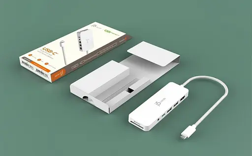 USB-хаб j5create JCD373EW-N, USB Type-C 6-в-1 (JCD373EW-N) - фото 4