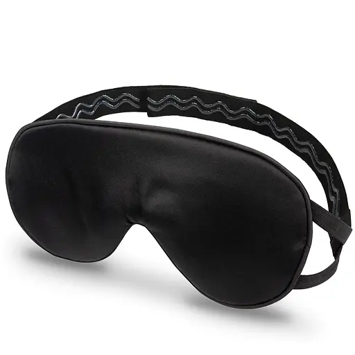 Маска для сну шовкова Чумацький Шлях з нековзкою резинкою в Подарунковій упаковці Чорний (1093-02)