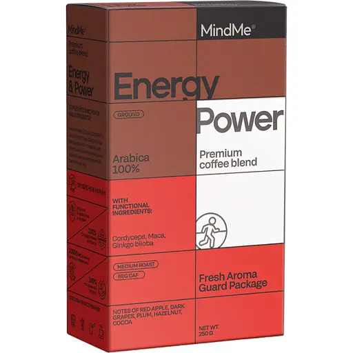 Набор: кофе MindMe Energy &  Power функциональный молотый 250 г + коллагеновые сливки с кокосовым молоком MindMe Beauty Creamer 210 г - фото 2