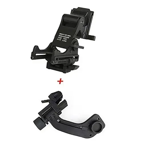 Комплект крепления NVG на шлем с подъемным механизмом + пластиковый адаптер J-arm для монокуляра ночного видения PVS-14 - фото 5