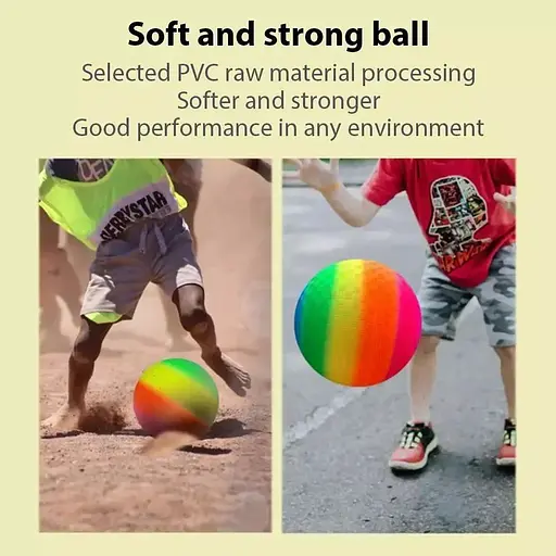 Радужный мяч для детской игровой площадки 8.5inch мягкий ПВХ - фото 6