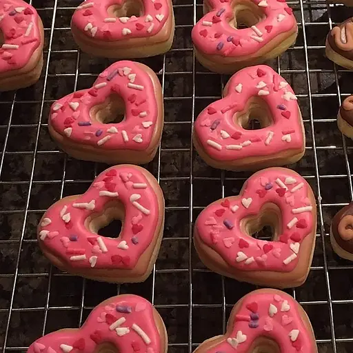 Форма для пончиків та донатів у вигляді серця "Майстер пончик", Kitchen Master Бордовий 87264 - фото 10