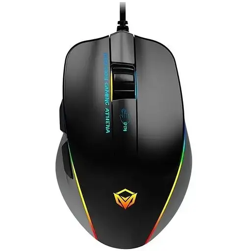Комп'ютерна миша Mееtion GM23_2023 ігрова оптична провідна 12800 DPI 7 кнопок RGB підсвічування чорна - фото 1