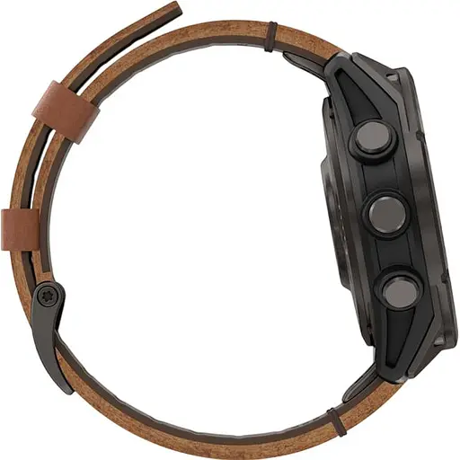 Смарт-часы Garmin Fenix 8 Pro AMOLED Sapphire 47 мм Carbon Gray DLC Titanium with Chestnut Leather Band 010-03198-40 (145040) - фото 6