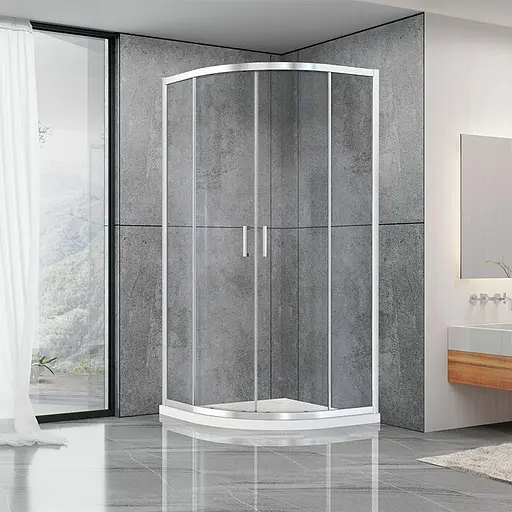 Душевая кабина Dusel A-511 80x80x190 прозрачная, Универсальная, прозрачный, хром, 80x80 - фото 1