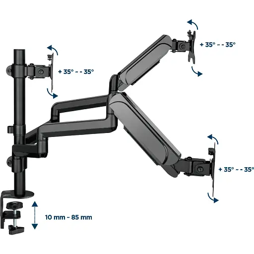 Настільне кріплення для моніторів Gembird MA-DA3-01 17-32" Black [134112] - фото 8