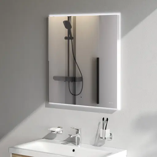 Зеркало с интерьерной Led подсветкой Am.Pm X-Joy сенсорное 65 см белый M85MOX10651WG38, Белый - фото 5