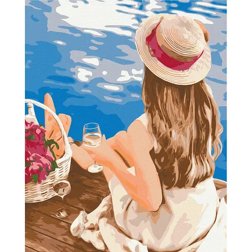 Картина за номерами Мрійниця в капелюшку Lana Musienko Brushme 40x50 см кольорова 000277461