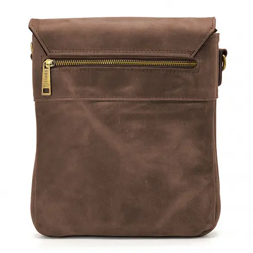 Чоловіча шкіряна сумка через плече TARWA 25х24х5 см sum0025353 - фото 4