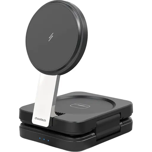 Беспроводное зарядное устройство Choetech T636-F Qi2 3in1 Foldable Magsafe Wireless Charger Black [127160] - фото 3