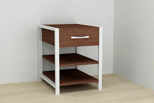 Тумба універсальна Ferrum-decor Вів'єн 1/2 50x41x40 білий ДСП Венге 16мм (FRD-106183) - фото 6