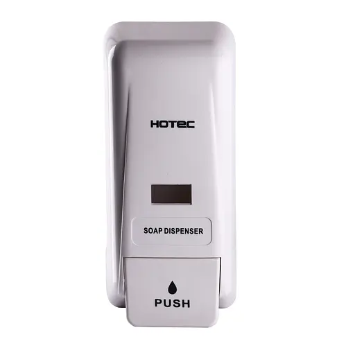 Дозатор рідкого мила HOTEC 13.506 настінний білий для ванної кімнати з натискним механізмом 1000 мл