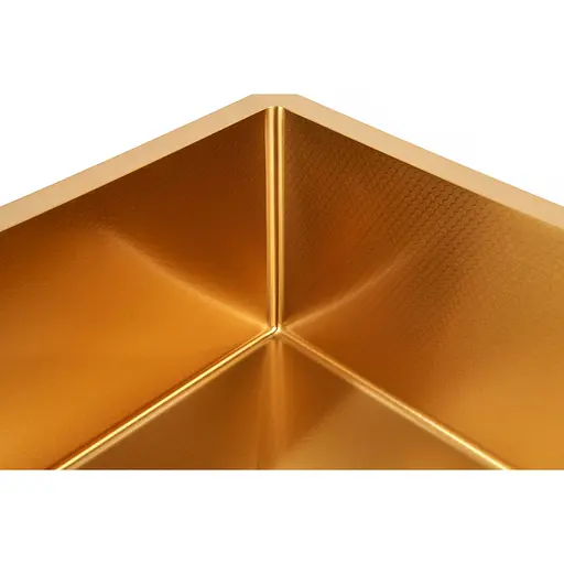 Золота мийка для кухні Nett NGS-5045 з декором нержавіюча під стільницю - фото 3