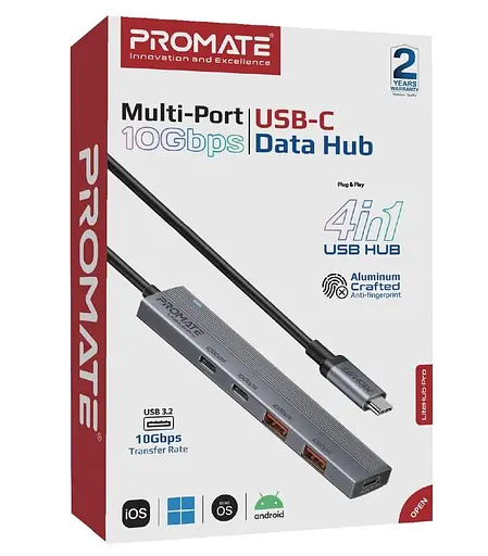 USB-Хаб Promate на 4 порти (litehub-pro) - фото 2