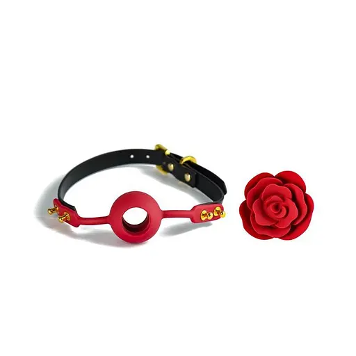 Кляп Zalo Upko Doll Rose Ball Gag 54 см червоний - фото 5