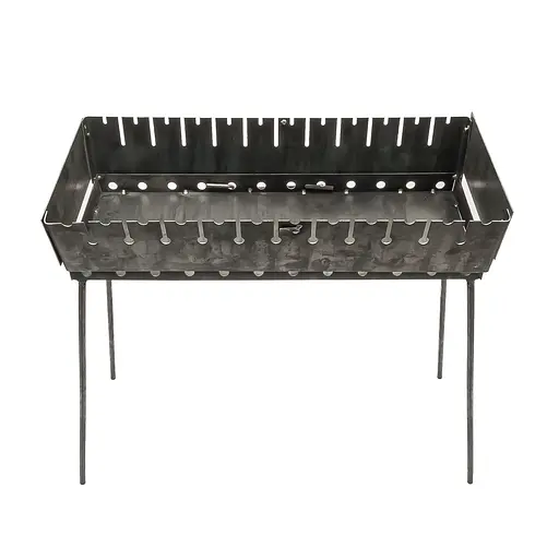Розкладний розбірний мангал валіза дворівневий на 12 шампурів, Wood&Steel Чорний 82024 - фото 1