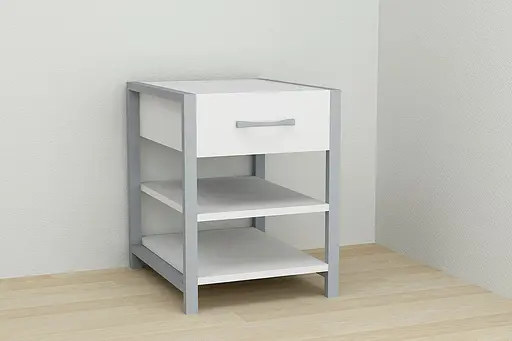 Тумба універсальна Ferrum-decor Вів'єн 1/2 50x41x40 сірий ДСП Білий 16мм (FRD-104133)