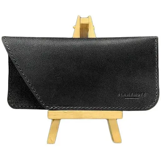 Кожаный чехол для очков BlankNote Краст Черный  - фото 1