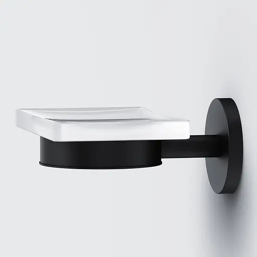 Мильниця Am.Pm X-Joy скляна настінна black A85A34222, Чорний матовий - фото 5