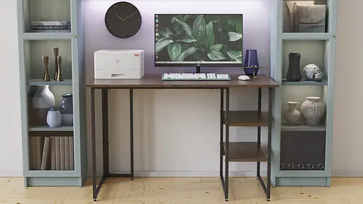 Компьютерный стол Ferrum-decor Кевин 75x140x60 черный ДСП Дуб Сонома Трюфель 16мм (FRD-103811) - фото 5