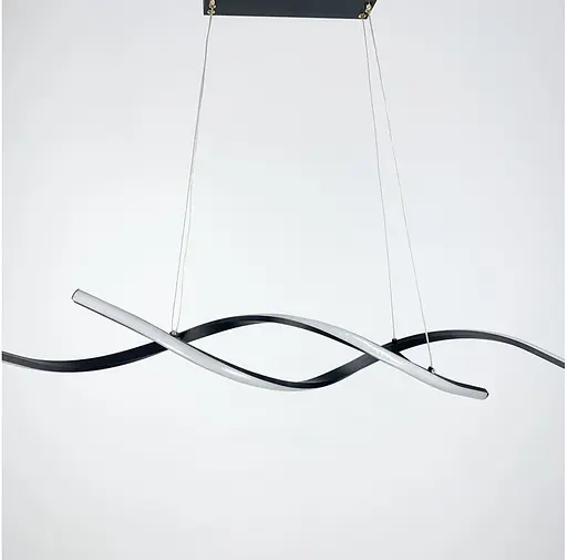 Видовжена люстра Gemo Led у чорному каркасі Line.F Довжина 100 см - фото 5