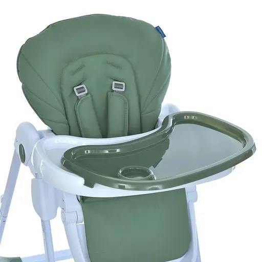 Стільчик для годування Bambi M 3233L Jade Green з регульованою спинкою, висотою та колесами, темно-зелений - фото 7