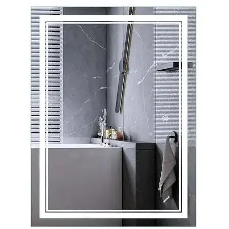 Зеркало Mixxus Premium QUADRO MR20-90x70-REVERSE (LED Touch, Anti-fog) (MP6621) - фото 1