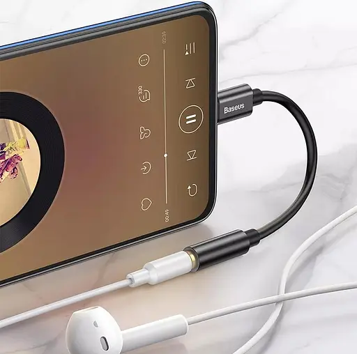 Кабель адаптер Baseus L54 Type-C AUX 3.5 мм черный (CATL54-01) - фото 2