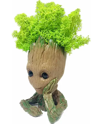 Кашпо горшочек со стабилизированным мхом Грут Groot G1 - фото 2