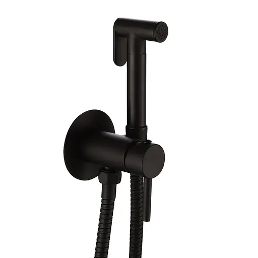 Набір гігієнічного душу прихованого монтажу Frap F7505-6, чорний, Чорний матовий - фото 1