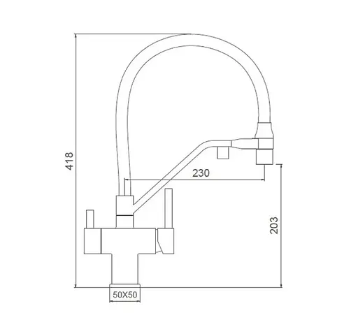 Змішувач для кухні Gappo з виходом для питної води, з гнучким виливом G4395-60 - фото 7