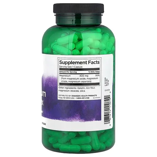 Магний Swanson Triple Magnesium Complex 400 mg 300 caps (1086-100-89-7242277-20) - фото 2