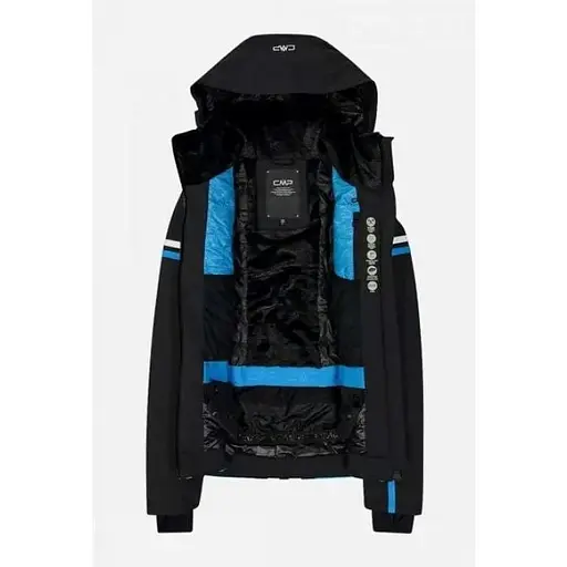 Куртка CMP Women's Geometric Patterned Ski Jacket Black/Blue M (1097-32W0256-U901 40) - фото 3