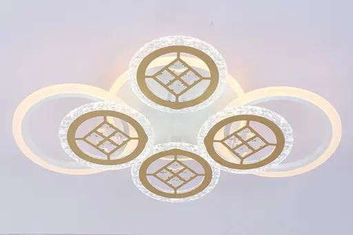 Люстра світлодіодна VALESO V K39928-4+2+1 WT+gold з пультом - фото 3