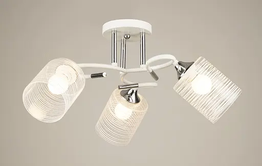 Люстра стельова Sirius B N4523/3 WT+CH на 3 плафони