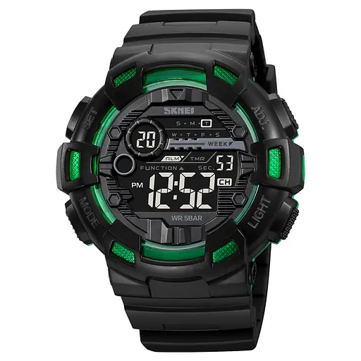 Наручний годинник чоловічий 2110BKGN Black-Green Skmei acs0030273