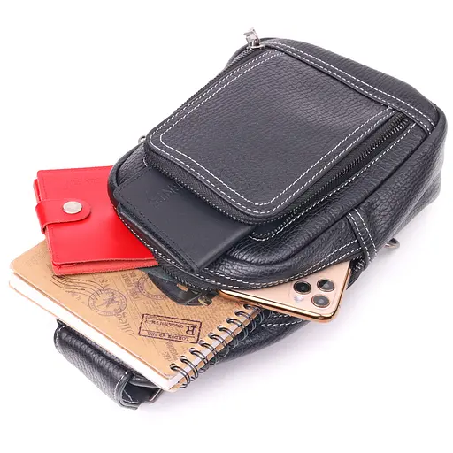 Чоловіча шкіряна сумка Vintage 16х18х8 см sum0022401 - фото 5