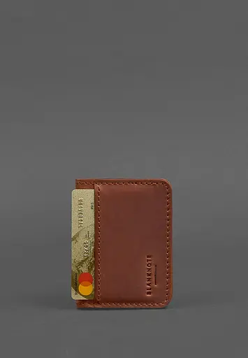 Кожаная обложка для ID-паспорта и водительского заседания 4.0 светло-коричневая Crazy Horse - фото 4