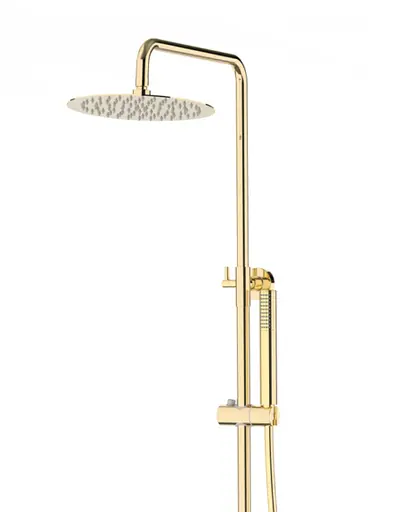 Душова система Corsan Lugo gold з термостатом та виливом CMN01TGLW, Золотий - фото 3