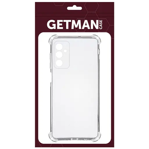 TPU чехол GETMAN Ease logo усиленные углы Full Camera для Samsung Galaxy M35 5G Бесцветный (прозрачный) - фото 4