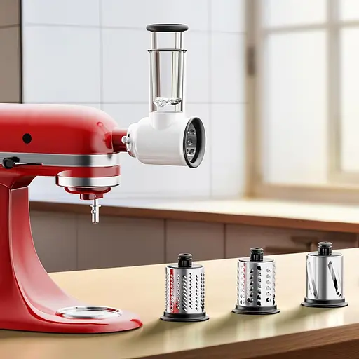 Насадка-подрібнювач-ломтерізка для міксера Kitchenaid, насадки-подрібнювачі Cofun для міксера Kitchenaid, насадка-терка для сиру - фото 2