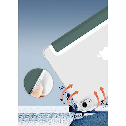 Чехол для планшета BeCover Soft Edge with Apple Pencil Holder iPad Mini 7 2024 Dark Green 712466 - фото 3