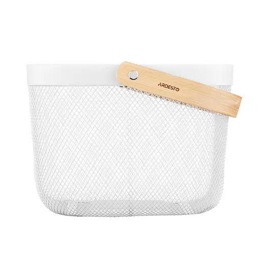 Фруктовниця-кошик з ручкою Ardesto Midori білий AR0901W - фото 3