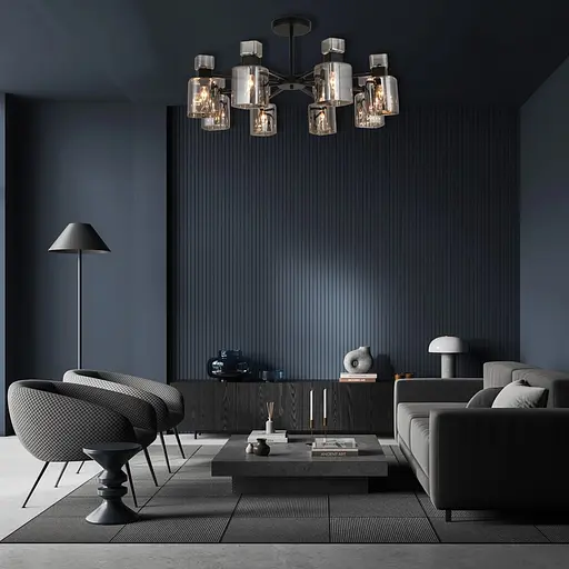 Люстра Ardero BL1180-1 OLIVIA під лампу чорний - фото 3