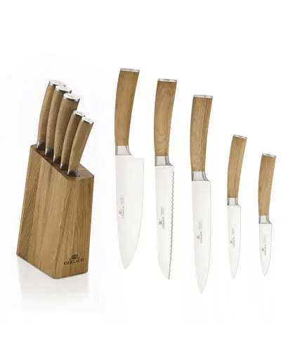 Набір з 5 кухонних ножів та підставки. Gerlach Natur (5901035499676) - фото 2