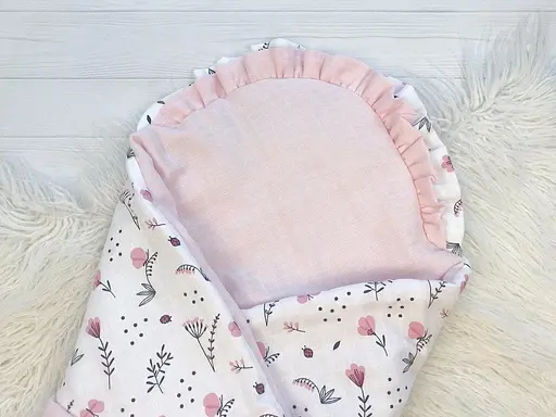 Мусліновий плед-конверт Moontime "Квіточки" - фото 3