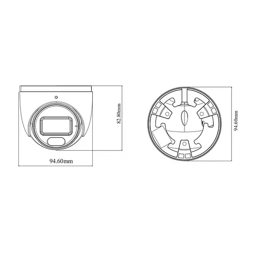 IP-видеокамера 6Mp TVT TD-9564S4-C (D/PE/AW2) Black f=2.8mm, ИК+LED-подсветка, с микрофоном (77-00405) - фото 2